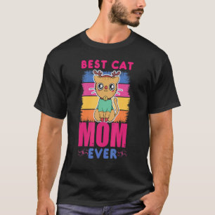 T-shirt Meilleur Chat Maman Ever Chic Motif Pour Grand-Mèr
