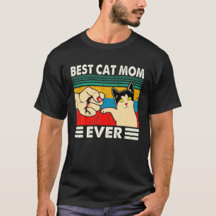 T-shirt Meilleur Chat Maman Jamais Fist Bump Drôle Chat Ma