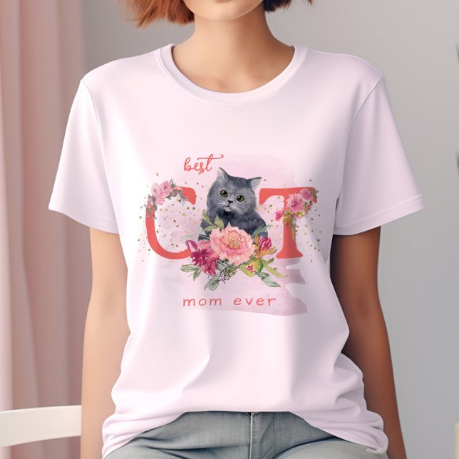 T-shirt Meilleur Chat Maman Jamais mignonne Kitten Fête de (Créateur téléchargé)