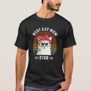 T-shirt Meilleur Chat Maman Jamais T Chemise Lunettes de s