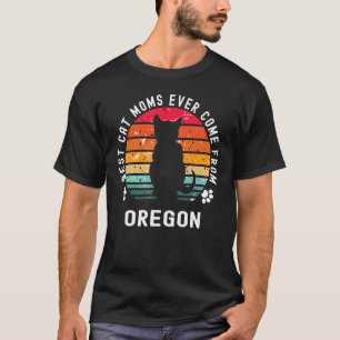 T-shirt Meilleur Chat Moms Jamais Venu De Oregon Cat Maman