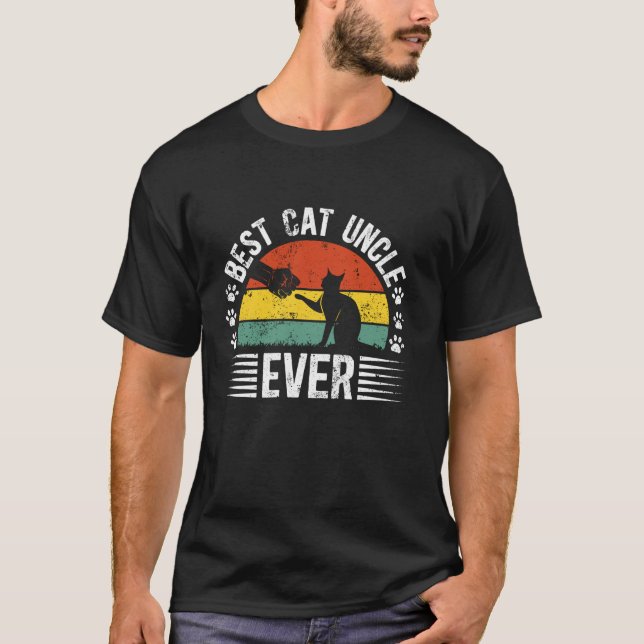 T-shirt Meilleur Chat Oncle Jamais Amoureux des chats Oncl (Devant)