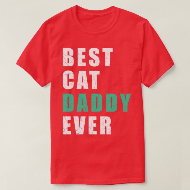 T-shirt meilleur chat papa (Design devant)