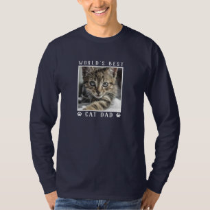 T-shirt Meilleur Chat Papa Empreintes de pattes blancs Pho