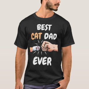 T-shirt Meilleur Chat Papa Ever Hommes Paw Fist Bump Amour
