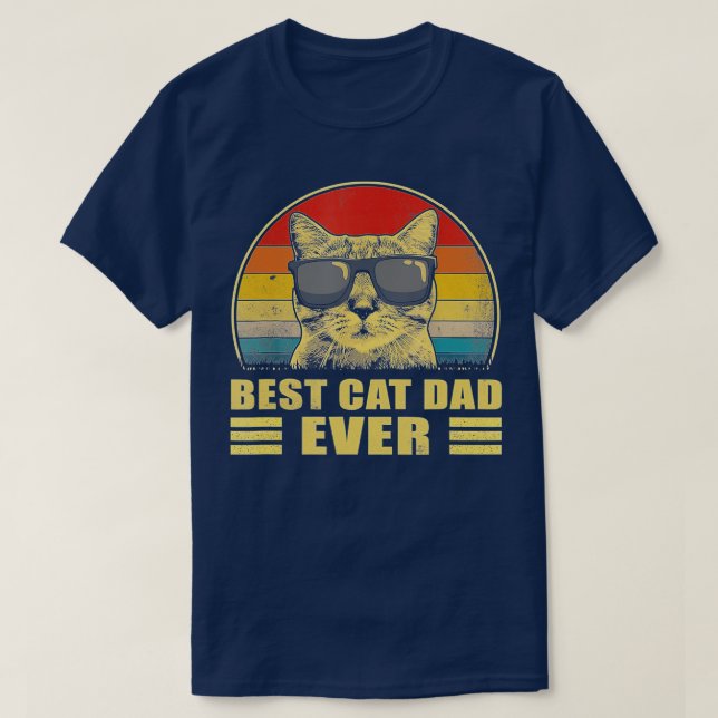 T-shirt Meilleur Chat Papa Jamais Bump Fit Fête des pères  (Design devant)