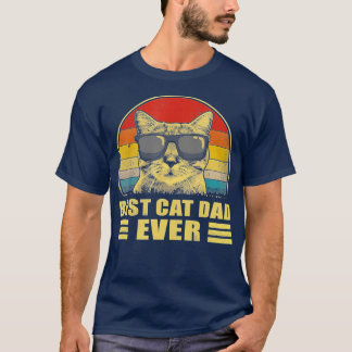 T-shirt Meilleur Chat Papa Jamais Bump Fit Fête des pères 