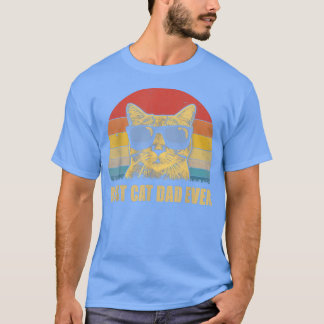 T-shirt Meilleur Chat Papa Jamais Bump Fit Fête des pères 