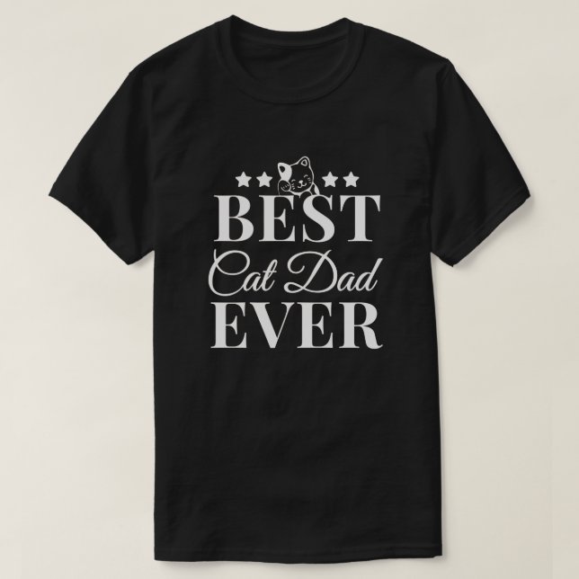 T-shirt Meilleur Chat Papa Jamais - Chat Papa (Design devant)