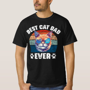 T-shirt Meilleur Chat Papa Jamais Drôle Kitty Visage Chats