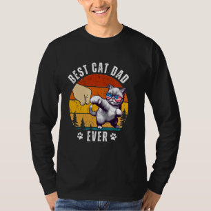T-shirt Meilleur Chat Papa Jamais Drôle Paw Poing Bump Pap