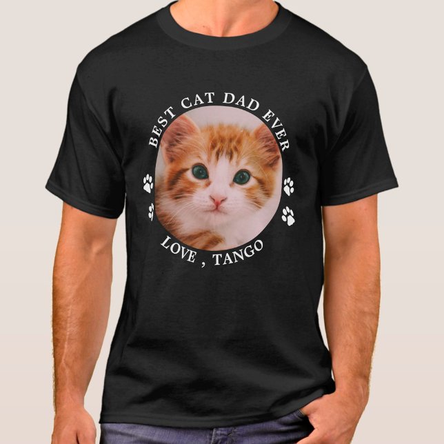 T-shirt Meilleur Chat Papa Jamais Empreintes de pattes Per (Créateur téléchargé)