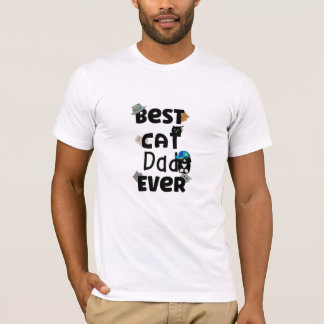 T-shirt Meilleur Chat Papa Jamais Partis Pêche Mignons Cha