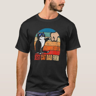 T-shirt Meilleur Chat Papa Jamais Paw Fist Bump Fête des p