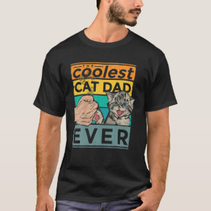 T-shirt Meilleur Chat Papa Jamais Paw Fist Bump Fit Fit Re