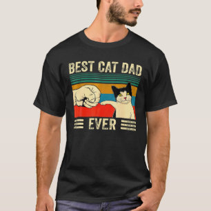 T-shirt Meilleur Chat Papa jamais Rétro Amoureux de les ch