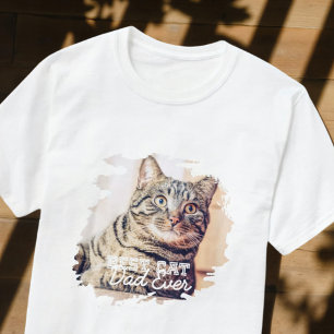 T-shirt Meilleur Chat Papa Jamais Simple Moderne Grunge Co