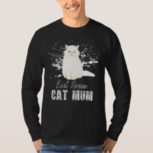 T-shirt Meilleur Chat Perse Maman Chat Perse Blanche Chat