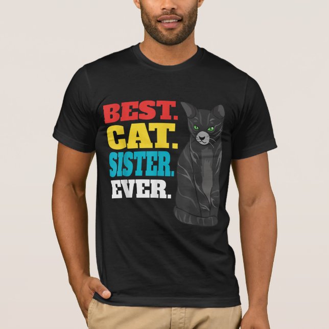 T-shirt Meilleur Chat Soeur Jamais Mignonne Kitty Chat Lov (Devant)