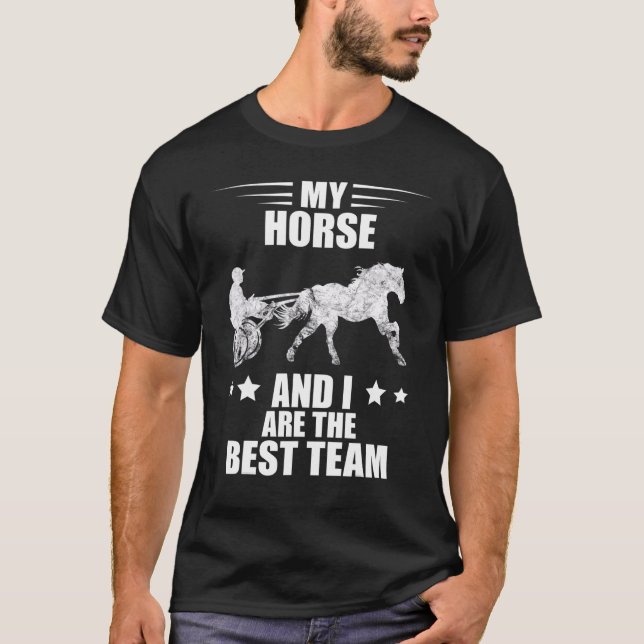 T-shirt Meilleur Cheval De Course Équitation Cheval De Cou (Devant)