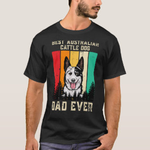 T-shirt Meilleur chien de bétail australien vintage Papa d