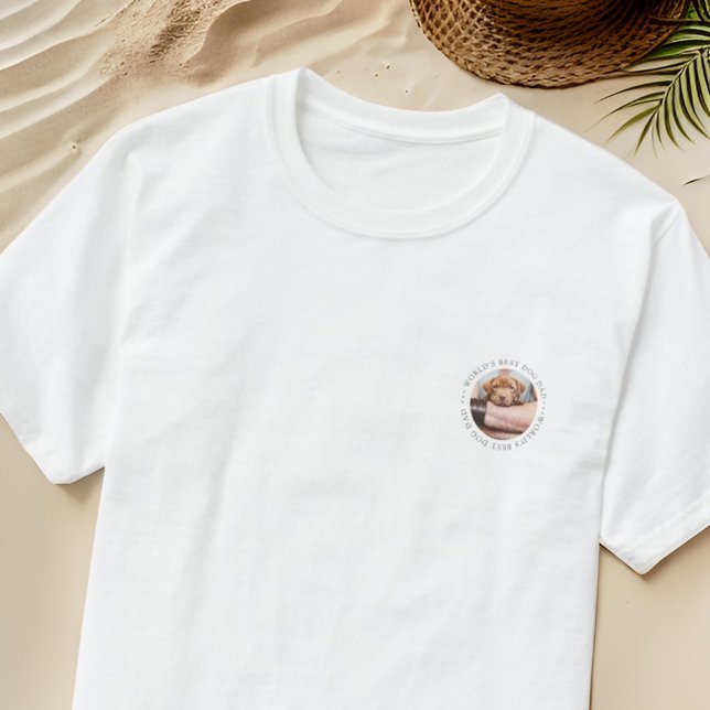 T-shirt Meilleur Chien du monde papa Élégant Photo personn (Créateur téléchargé)