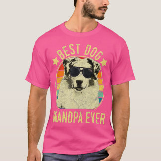 T-shirt Meilleur chien Grand-père jamais Berger australien