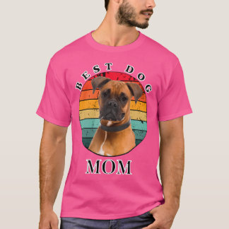 T-shirt Meilleur chien maman boxer
