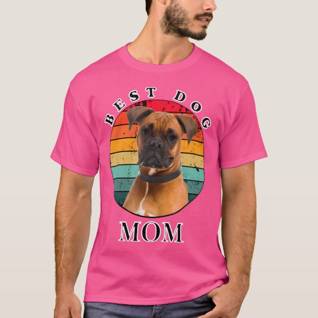 T-shirt Meilleur chien maman boxer (Devant)