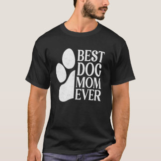 T-shirt Meilleur Chien Maman Jamais Chien Chien Chien Paw