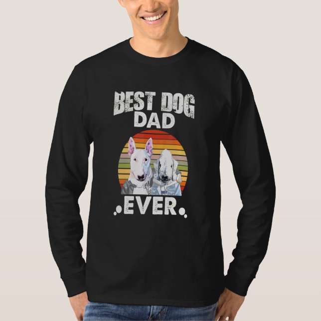 T-shirt Meilleur Chien Papa A Jamais Regarder Bull Terrier (Devant)
