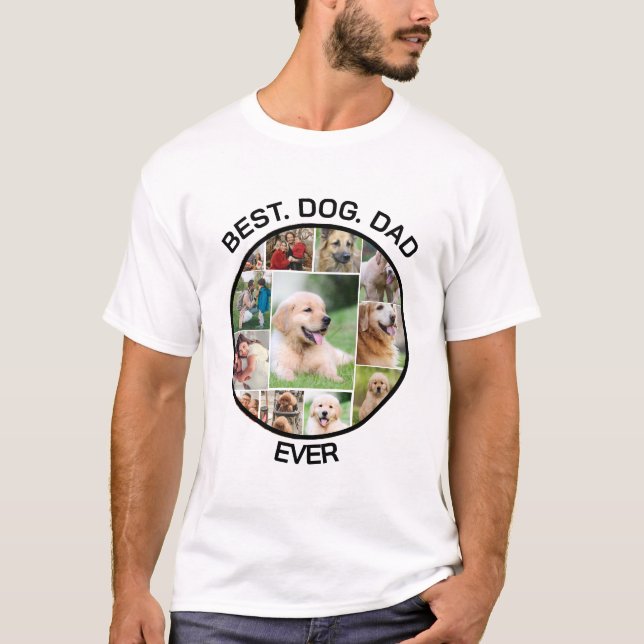 T-shirt Meilleur Chien Papa Ever - Personnalisé Mignonne A (Devant)