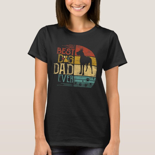 T-shirt Meilleur Chien Papa Jamais Dane Fête des pères Vin (Devant)