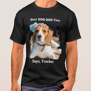 T-shirt Meilleur Chien Papa Jamais mignon Photo Personnali