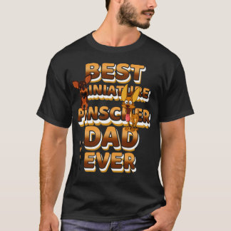 T-shirt Meilleur Chien Papa Jamais Miniature Pinscher