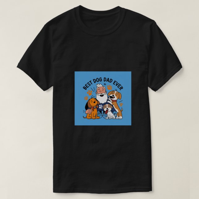 T-shirt Meilleur Chien Papa Jamais Personnalisé Animal Pho (Design devant)