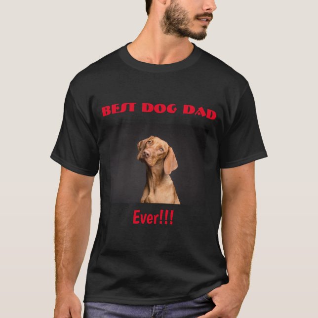 T-shirt Meilleur Chien Papa Jamais Photo (Devant)