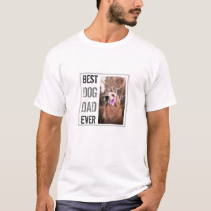 T-shirt Meilleur Chien Papa Jamais Photo Bonne Fête des pè