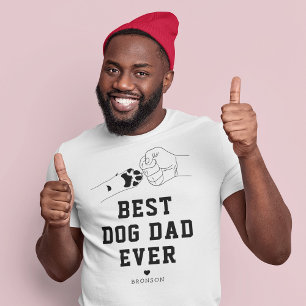 T-shirt Meilleur Chien Papa Jamais Pompe Poing