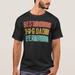 T-shirt Meilleur Chien Papa Jamais Retro Chien Daddy Papa 