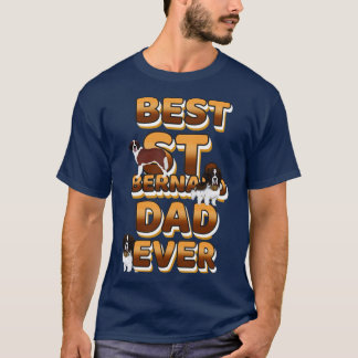 T-shirt Meilleur Chien Papa Jamais st bernard