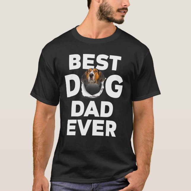 T-shirt Meilleur Chien Papa Jamais Treize Walker Coonhound (Devant)