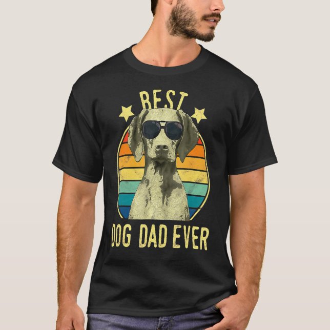 T-shirt Meilleur Chien Papa Jamais Vizsla Fête des pères (Devant)