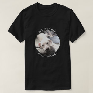 T-shirt Meilleur Chien papa Photo de Chien blanc sucré No