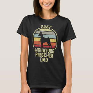 T-shirt Meilleur Chien Père Papa Miniature Vintage Pinsche