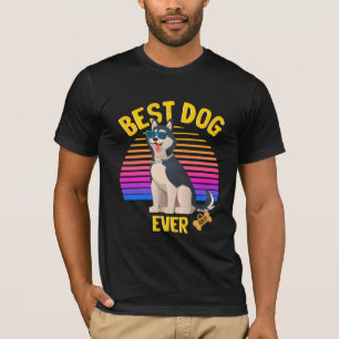 T-shirt Meilleur Chien Sibérien Époux Jamais Rétro
