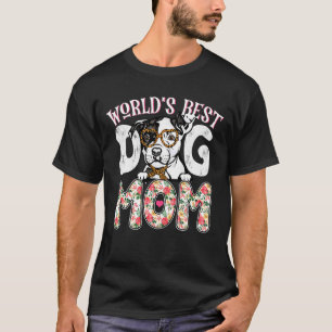 T-shirt Meilleur Chien Taureau du monde Maman Leopard Da M