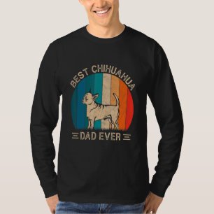 T-shirt Meilleur Chihuahua Chien Papa Jamais Retro Graphic