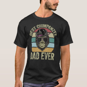 T-shirt Meilleur Chimpanzé Papa Singe Chimp Ape Chim Faune