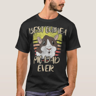 T-shirt Meilleur Cochon De Guinée Papa Jamais Cadeau Vinta